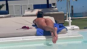 SPYING ON HOT TOURIST WITH BEST ASS EVER FUCK HER IN ROOM!