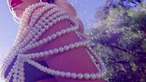 Blonde bombshell Allie Nicole poses, undressing, showing her big bubble butt and round ass