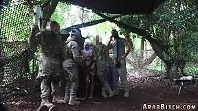 Oh wow, that petite lebanese teen gets fucked in army uniform outdoors!