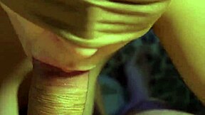 Mouth full cum juicy wet blowjob close-up from professional sucker.