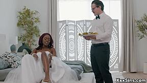 I couldn't help but dive under her wedding dress, hiding completely while she got ready for the ceremony, and it was so thrilling with all the anticipation building up inside me