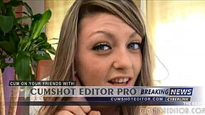 Hot young gives jerk-off instructions with toys