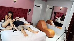 uncle with white beard surprises with his still working dick