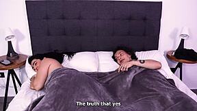 Stepson has a unique opportunity - shares hotel bed with his big-ass stepmom