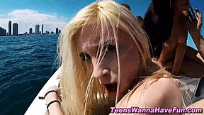 I watched sexy babes get gangbanged by a hot stud outdoors