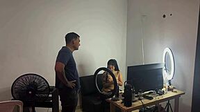 hermanastra caught on webcam by brother, has sex to keep silent