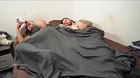 Sharing a bed with my stepbrother, he just wanted to cuddle. But it made me wet my panties in the homemade setting