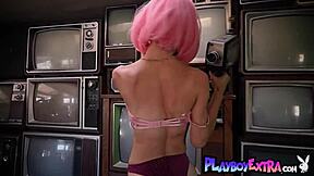 Petite Newcomer Noel Leon Rips Clothes to Show Her Big Boobs Intensely