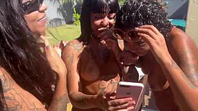 Beach house party turns into intense anal fucking