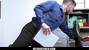 loss prevention detains teen 18+ suspect in office blowjob