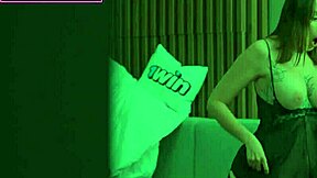 Step son gropes step mom's tits in bed, then she rides him cowgirl