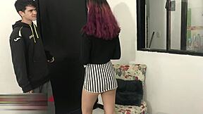 Stepbrother fucks hard all over house now alone