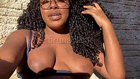 I'm a young black girl masturbating my creamy pussy at home joi