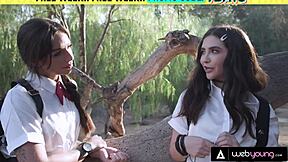 Naturally stacked bad influence april olsen seduces nerdy petite 18+ brunette jane wilde