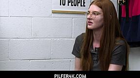 Nerdy Ginger Jane Rogers Pilfers Items Cleverly.