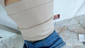 Cute petite teen fucks her boyfriend's brother with risky creampie