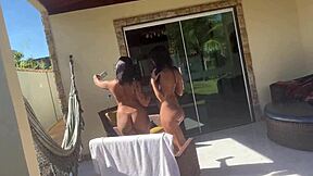 Beach house party turns into intense anal fucking