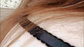 anal with talking russian young student in stockings fingers pussy and anus black stockings with belt