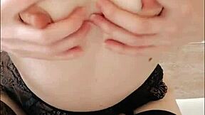 anal with talking russian young student in stockings fingers pussy and anus black stockings with belt