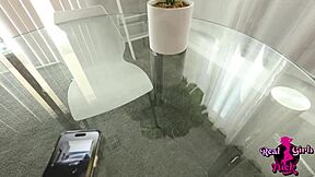 my step sis serena sterling fucks me in missionary and cowgirl to keep quiet, her wet pussy on my cock