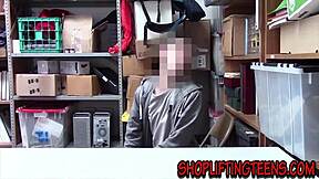 Blonde Security Guard Gets Spunked and Caught in Action