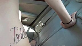 Blonde teen 18+ pov blowjob and fucks on backseat