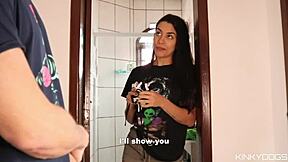 housemaid fablazed begging to suck boss's cock in dorm