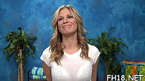 Attractive Teen In Nuru Massage Gets Screwed