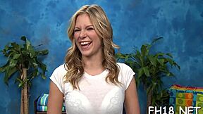 Attractive Teen In Nuru Massage Gets Screwed