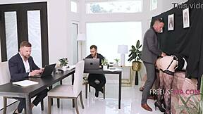 Petite Group Bent Over in Office Doggystyle