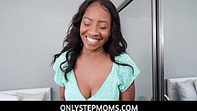 ebony stepmom says, 'workout for this blowjob, stepson!'