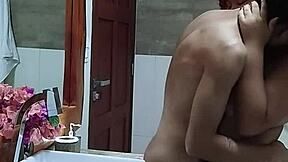 Couple Celebrates Anniversary With Romantic Sex In Hotel Bathroom