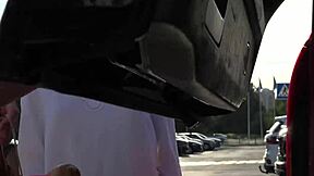 Skinny Blonde Fucks Her Driver On The Desk