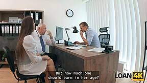 Petite Whore Mina K Does Dirty Things In Office For Loan