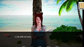 My new family episode with teen 18+ redhead and brunette playing erotic game