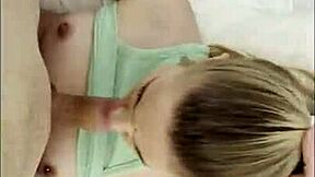 my hot blonde roommate couldn't resist greedily sucking my cock in the dorm