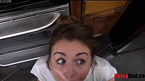 Watch rosalyn sphinx with stepdaddy in kitchen