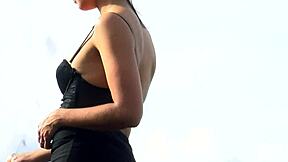 adventurous beauty masturbates in abandoned railroad car