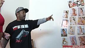 Brunette teen with natural tits picked up for bbc