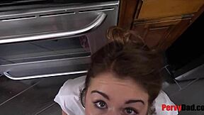 Watch rosalyn sphinx with stepdaddy in kitchen