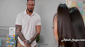 Caught Asian Teen's Shameful Masturbation in Class