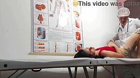 Gynecologist Puts Finger In Patient's Ass And Fucks Her Tight Pussy