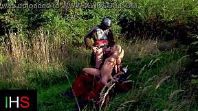 Intense Emotions In Outdoor Threesome With Swollen Pussies