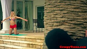 18yo girl next door hardfucked bent over in doggystyle domination