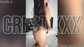 Nanie strips her thong to show her sweet pussy?