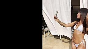 Is this latina slut obsessed with white cock in colombian casting