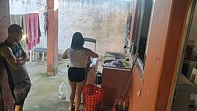 my wife left and the maid couldn't resist my big errect cock, she banged me hard