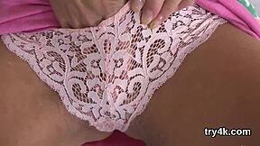 kissable teen interacts in pov scene