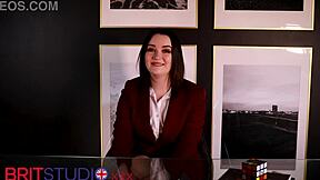 Teen student teases with stockings and feet.