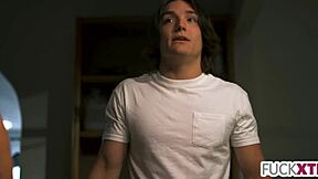 What small gift does the little teen give her stepdad?